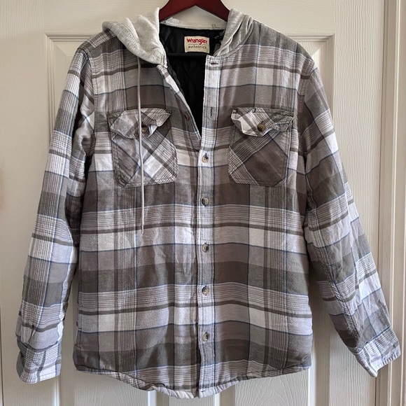Coats | Wrangler Flannel Hoodie | Poshmark